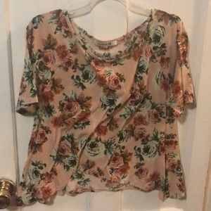 F21 pink floral top